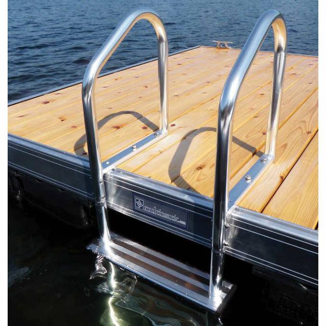 4-Step Aluminium Dock Ladder (5-inch deep steps) - Multinautic