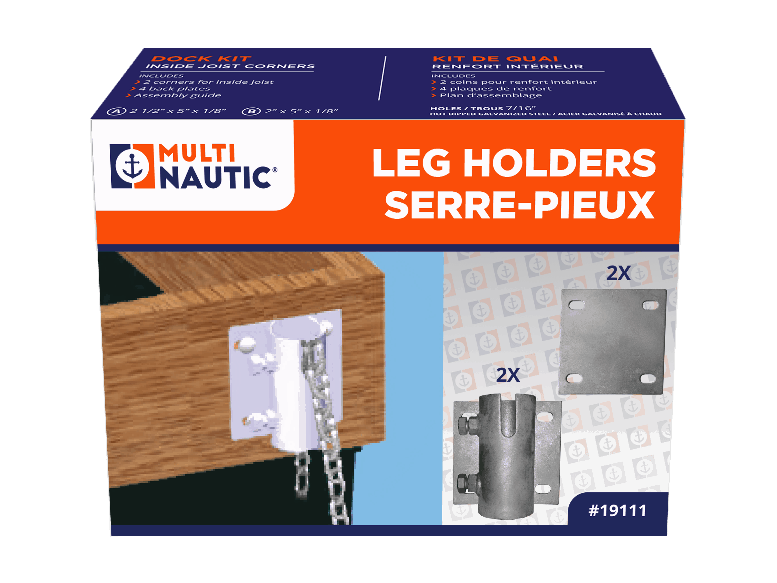Leg holder / Anchor chain kit Multinautic